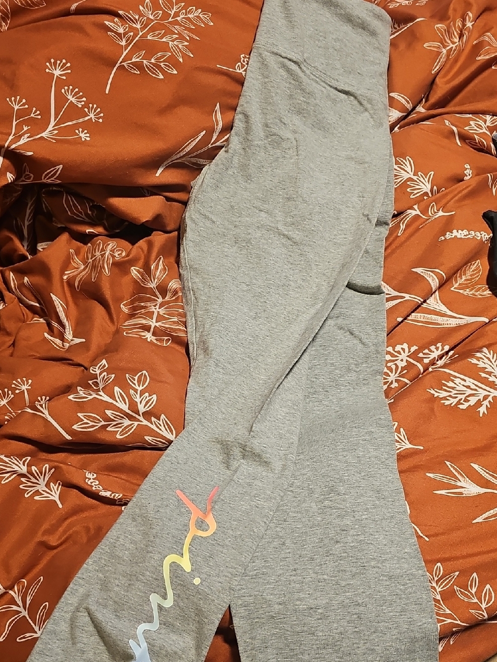 PINK Victoria's Secret Gray Logo Leggings